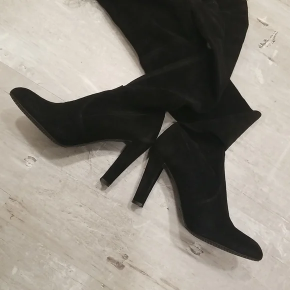 💕STUART WEITZMAN💕 Highland Suede Over-the-Knee Boots ~ Black 7.5